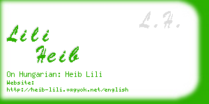 lili heib business card